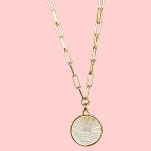 NWT Camila Coelho | Gold Mother of Pearl Pendant Necklace